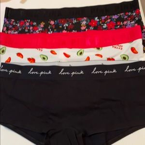 Bundle NWT VS Pink Logo BoyShorts Large